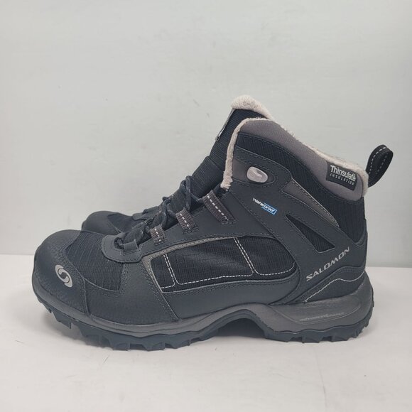 Salomon Men's Thinsulate Waterproof Black Boots 643001 US Size 7.5 SAMPLE - Picture 2 of 9